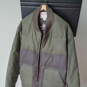 NWT Filson Men's Green and Brown Puffer Jacket Size XXL
